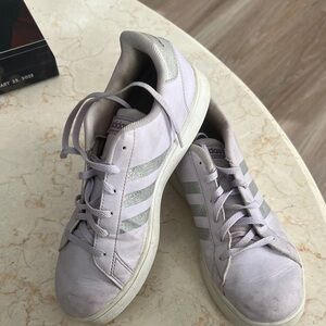 Adidas Off-White and Light Gray Sneakers